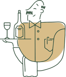 Illustration of a waiter